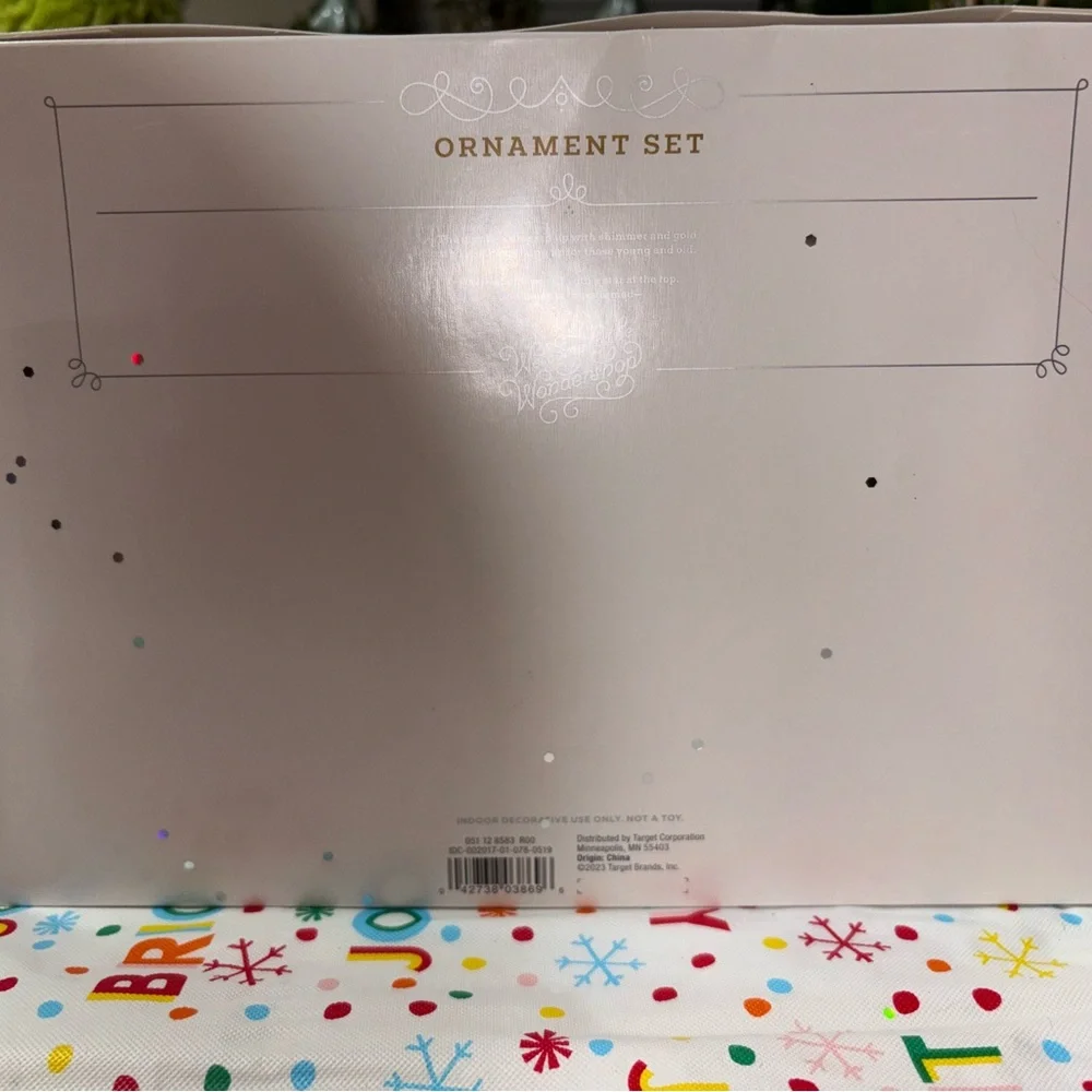 Target Themed Ceramic Ornament Set HTF